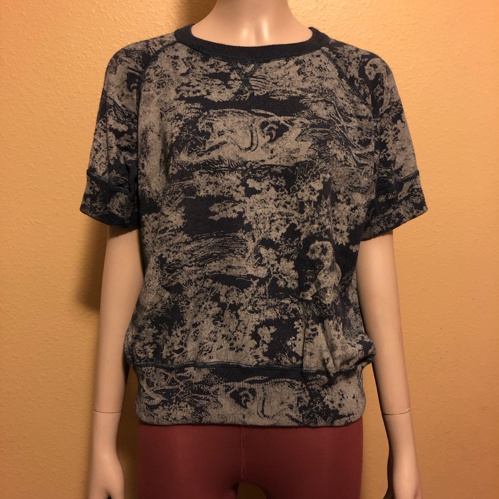 Christian Dior Galliano era hemp knit short-sleeve toile sweatshirt top FR 36